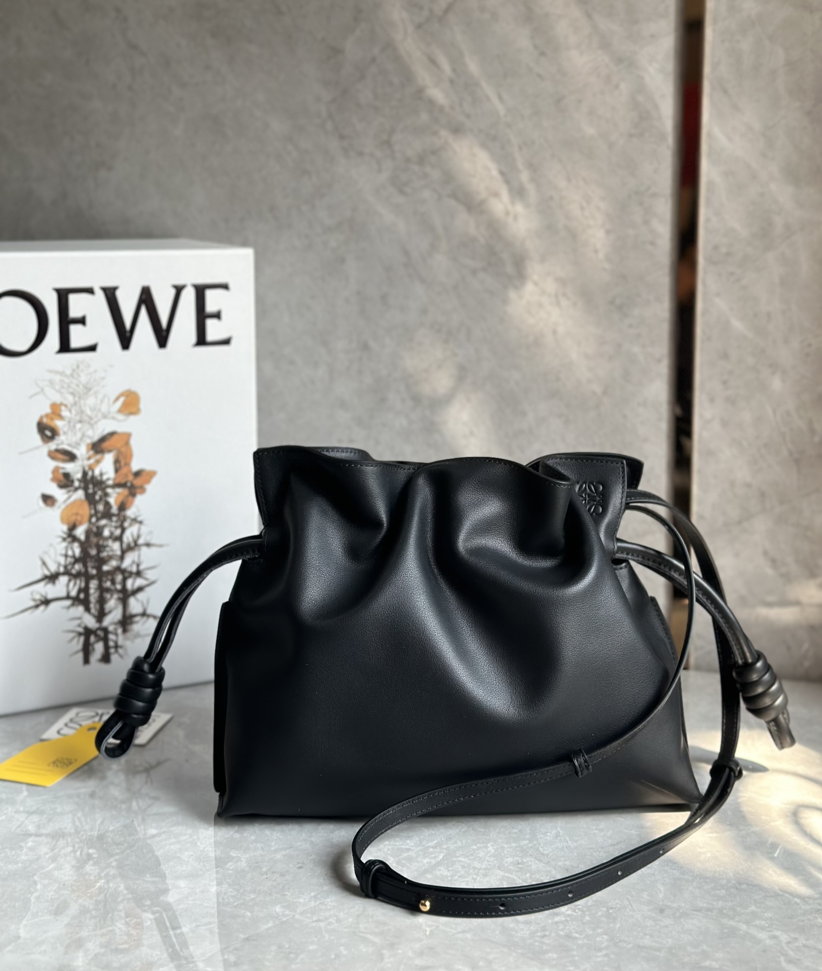 Loewe Medium Flamenco Clutch in Nappa Calfskin Black